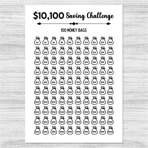 Money Saving Challenge Printable Savings Tracker Printable