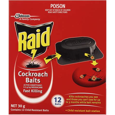 Raid Cockroach Baits 30g 12 Pack