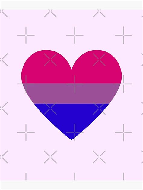 Lámina fotográfica Colores de la bandera bisexual en forma de corazón