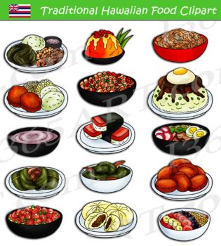 Hawaiian Food Clipart by I 365 Art - Clipart 4 School | TpT