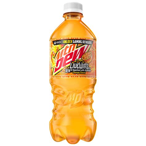 Mountain Dew Livewire Dew Sparked With Artificial Orange Flavor