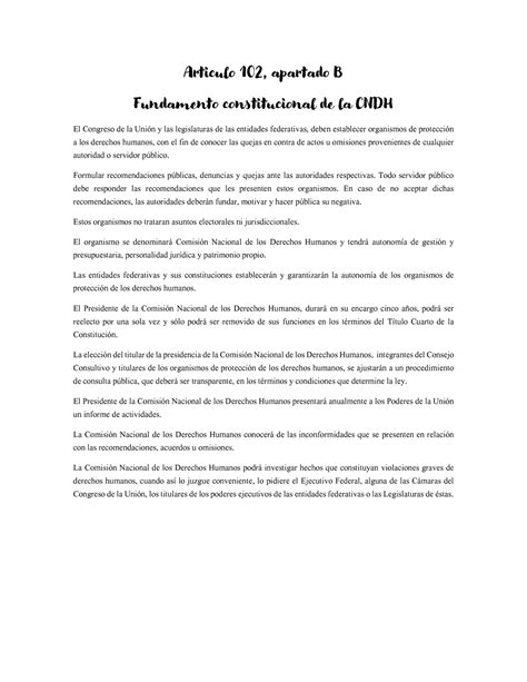 Articulo Articulo Apartado B Fundamento Constitucional De La