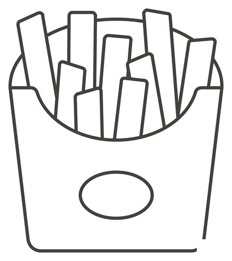 French Fries Coloring Page Colouringpages