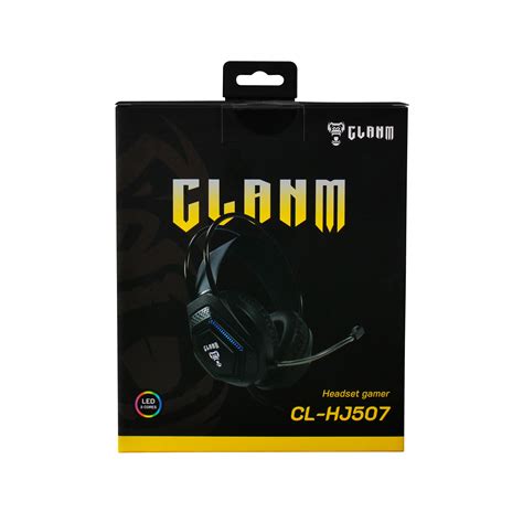 Headset Gamer Alça Autoajustável Led Jungle CL HJ507 Clanm Tec Print