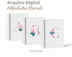 Arquivo Digital Capa Agenda Alfabeto Floral Produtos Elo