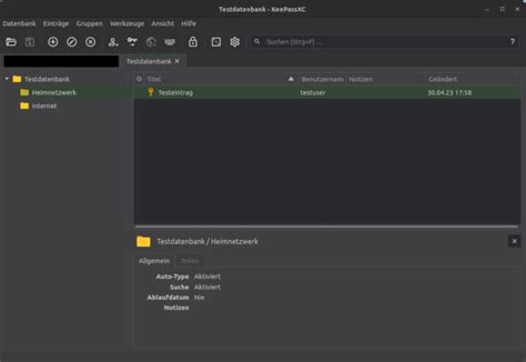 KeePassXC Auto Type Funktion Einrichten Heimnetz De