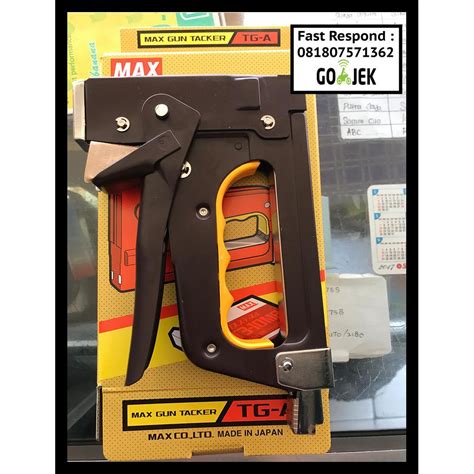 Jual Berkualitas Gun Tacker Tga Max Japan Stapler Tembak Hits