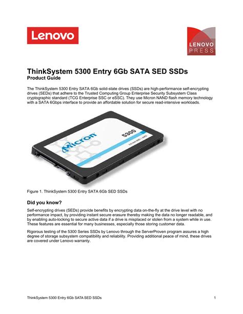 Thinksystem Entry Gb Sata Sed Ssds Product Guide Lenovo Press