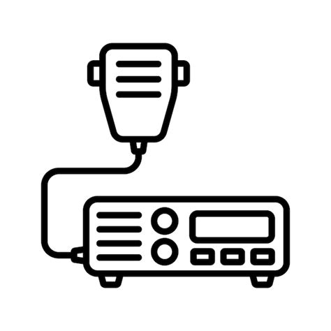 Premium Vector Radio Transmitter Icon Vector Design Template In White