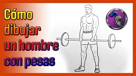 C Mo Dibujar Un Hombre Fitness Con Pesas How To Draw A