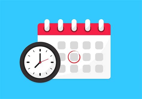 Icono De Calendario Con Reloj Fecha L Mite Del Calendario Vector Premium