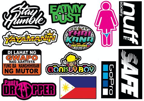 thai sticker   set  size waterproof vinyl sticker lazada ph