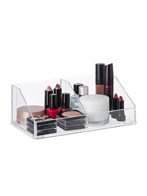 Relaxdays Make Up Organizer Aus Acryl Kleine Schmink Aufbewahrung Mit