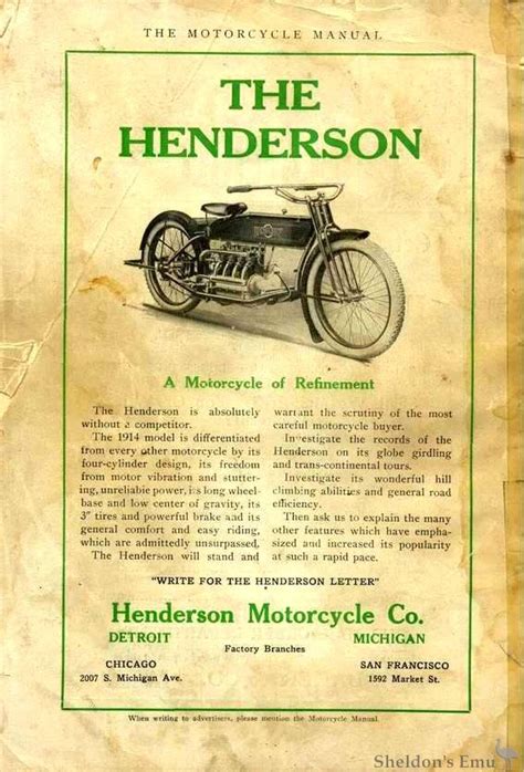 Henderson Motorcycle Manual