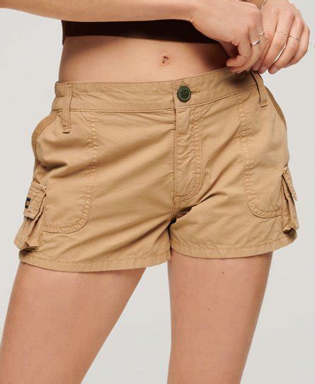 Tan Cargo Shorts For Women