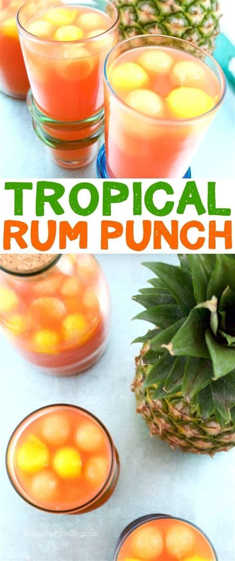 An Easy And Fruity Tropical Rum Punch That Never Gets Watered Down