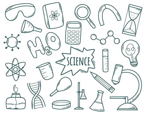 Hand Drawn Science Set Vector Illustration 26622190 Vector Art At Vecteezy