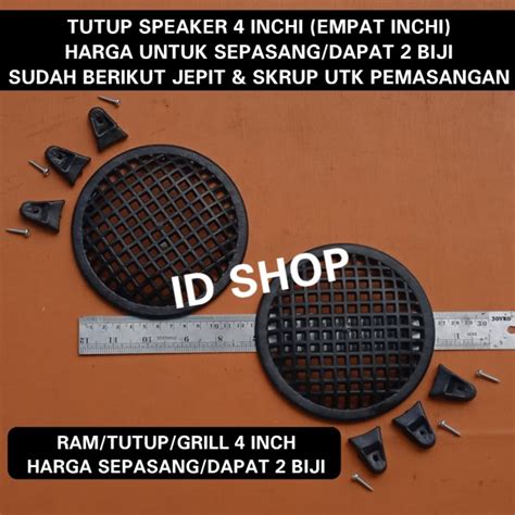 Jual COVER TUTUP SPEAKER 4 INCHI GRILL RAM SEPIKER 4 INCH HARGA 2 BIJI