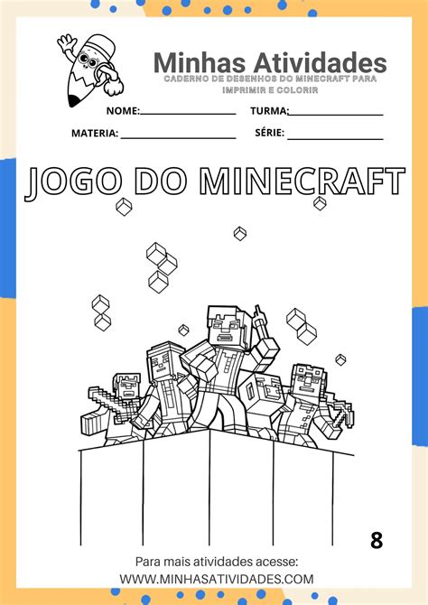 Atividades Do Minecraft Para Colorir