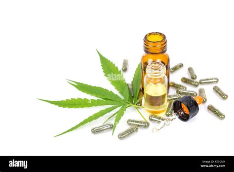 Medical Cannabis ( Marijuana ) oil isolated on white background Stock ...