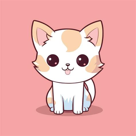 Cute Cat Illustration Cat Kawaii Chibi Vector Drawing Style Cat Cartoon 25374529 Vector Art At