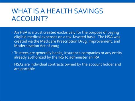 Health Savings Accounts Hsa By Paige Mcneal Ppt Download