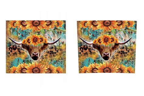 20oz Tumbler Bull Skull Sunflower Graphic By Ratipornkungdent