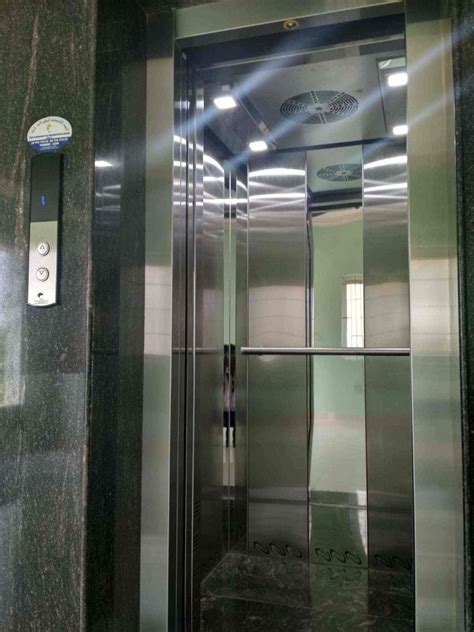 Stainless Steel Hydraulic Elevator With Machine Room Maximum Speed 1