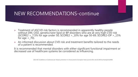 Esc Guideline For Cvd Prevention 2021 Pptx