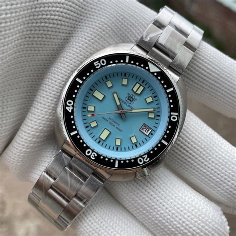 Novo sd1970 steeldive abalone clássico relógio de pulso swiss super