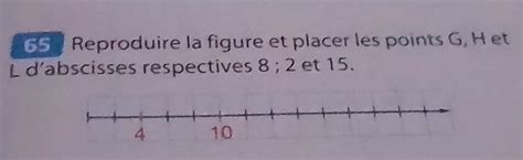 Reproduire La Figure Et Placer Les Points G H Et L D Abscisses