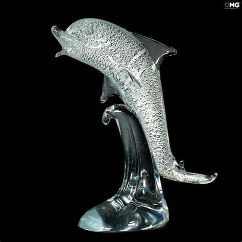 Dolphin On A Wave Original Murano Glass Omg