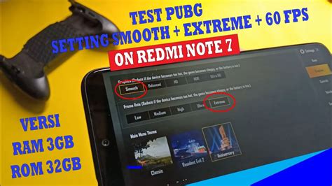 Test PUBG Set Smooth Extreme 60 FPS On Redmi Note 7 3 32GB YouTube