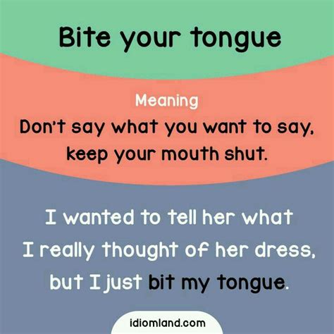 Bite Your Tongue Inglese Grammatica Inglese Imparare Inglese