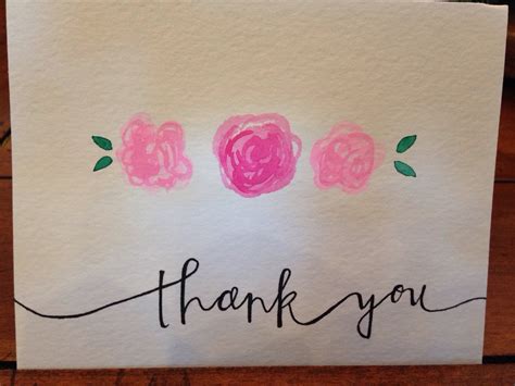 Hand Painted Watercolor Thank You Notes