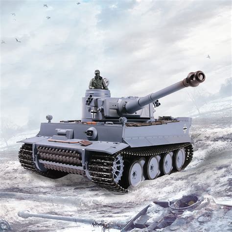 Buy Heng Long Rc Tank 1 16 Scale 2 4ghz Remote Control German Tiger I Gray Tank Model For Adults