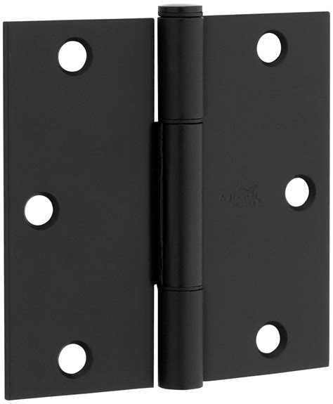 National Hardware Squeak Guard Hinges Square Corner 3-Pack in Matte