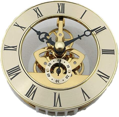 Deewish Uhrwerk Transparent Skeleton Clock Inserts Einbau Uhr Quartz