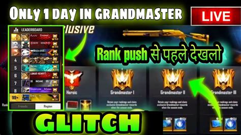 Clash Squad Player Must Watch Grandmaster In One Day Glitch Cs Rank