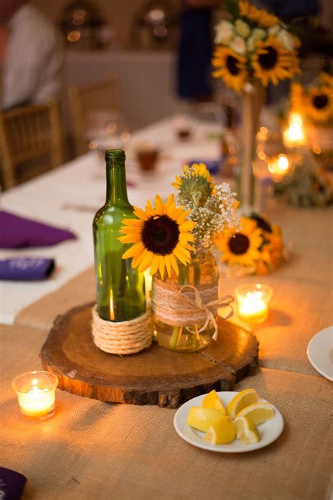 Diy Sunflower Centerpieces Rustic Sunflower Wedding Fall Wedding Centerpieces Sunflower