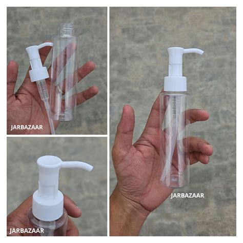 100 ML Sleek Transparent Dispenser Bottle JarBazaar