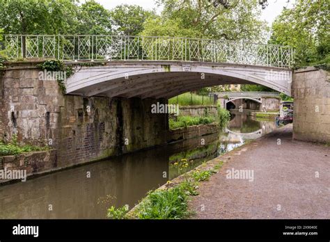 Cast Iron decorative pedestrian bridges by Coalbrookdale Foundry over ...