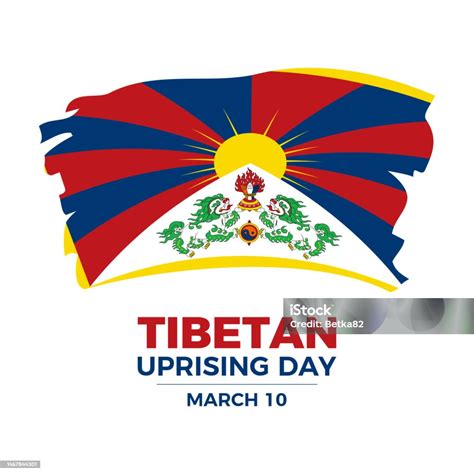 Tibetan Uprising Day Vector Illustration Stock Illustration Download