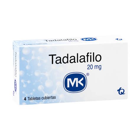 Tadalafilo MK 20 Mg X 4 Tabletas