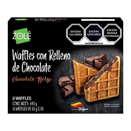 Waffles Rellenos de Chocolate Zolé 8 pzas de 80 g Sam s Club