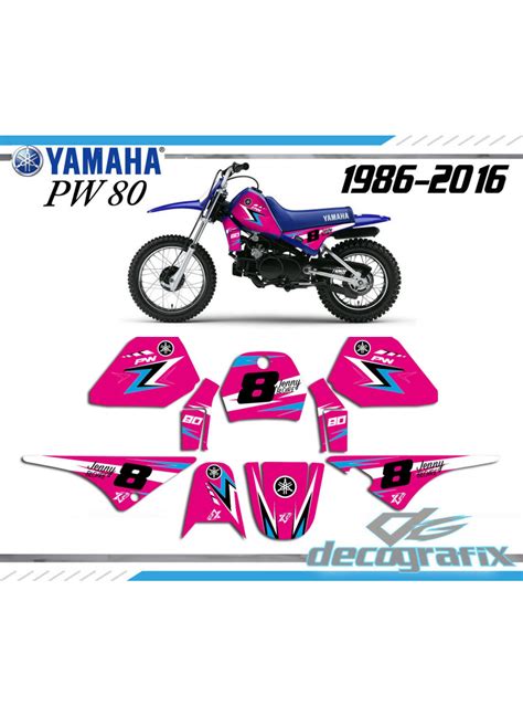 XRIDE FR Vous Propose Un KIt Deco Moto Yamaha PINK 80 Piwi80 Peewee