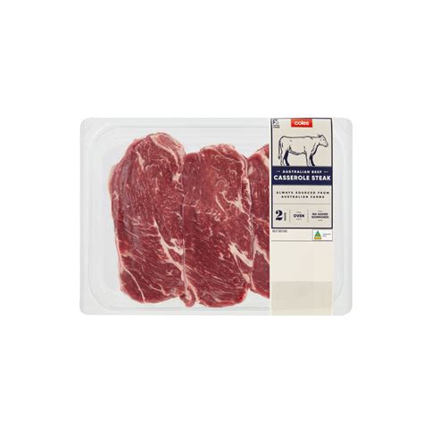 Buy Coles Beef Chuck Casserole Steak 850g Coles