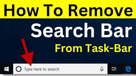 How To Remove Windows 10 Search Bar From Taskbar Disableenable Search Bar Windows 10 Easy