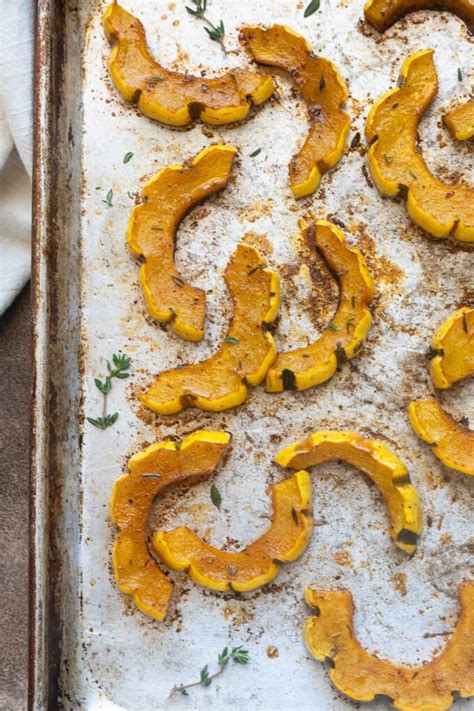 Maple Roasted Delicata Squash Flavor The Moments