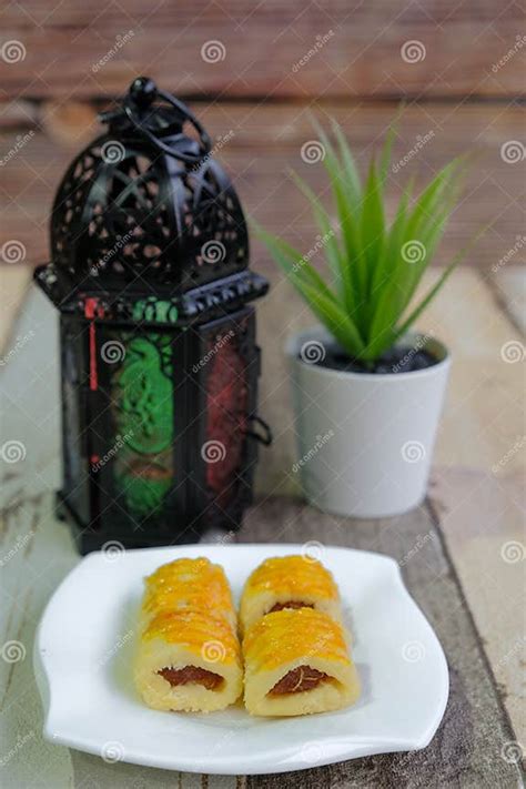 Kuih Tart Or Pineapple Tart On The Wooden Background Stock Image